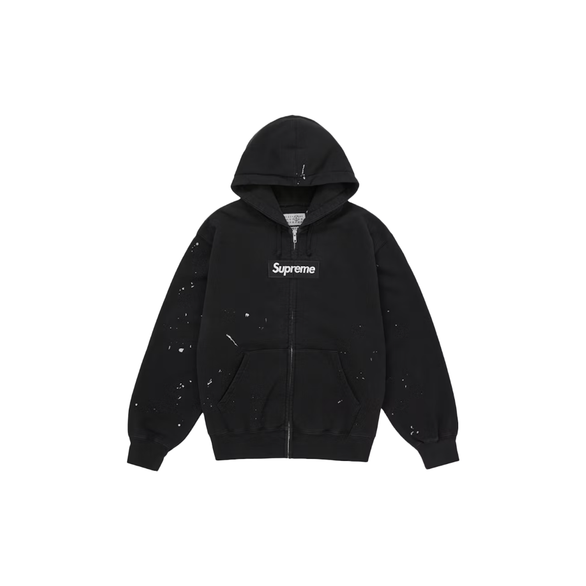 トップス Maison Margiela MM6 hoodie Supreme MM6 Maison Margiela Box Logo Zip Up Hooded Sweatshirt