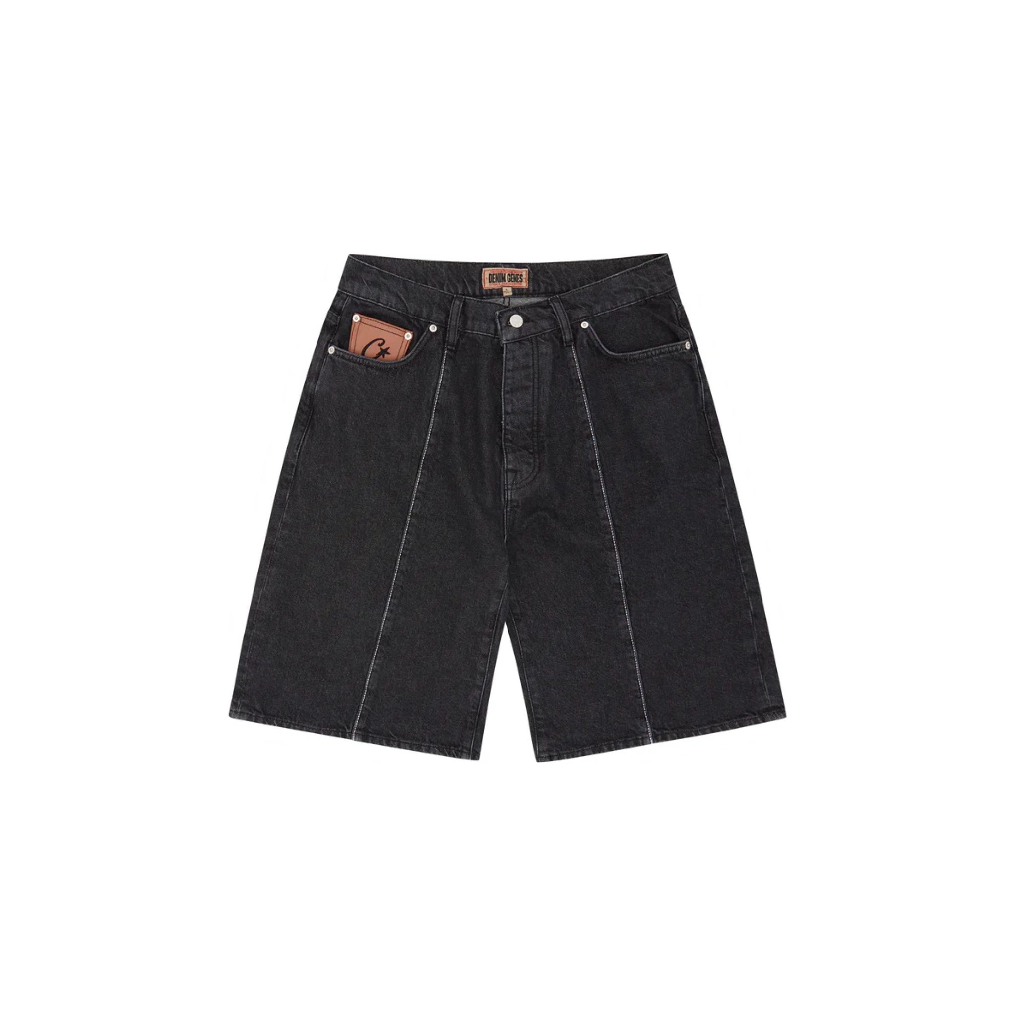 Corteiz C-Star Denim Shorts - Black
