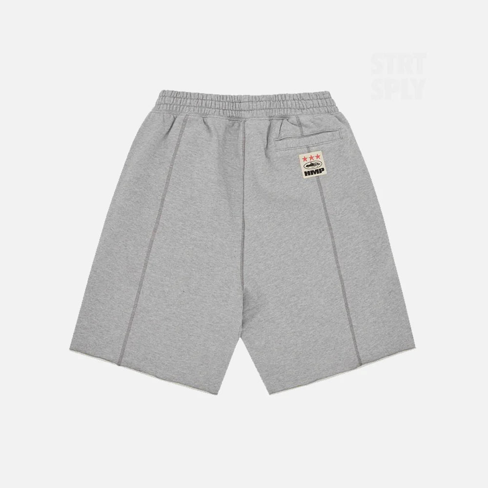 Corteiz HMP Raw Hem Oversized Shorts - Grey