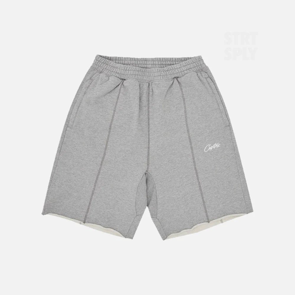 Corteiz HMP Raw Hem Oversized Shorts - Grey