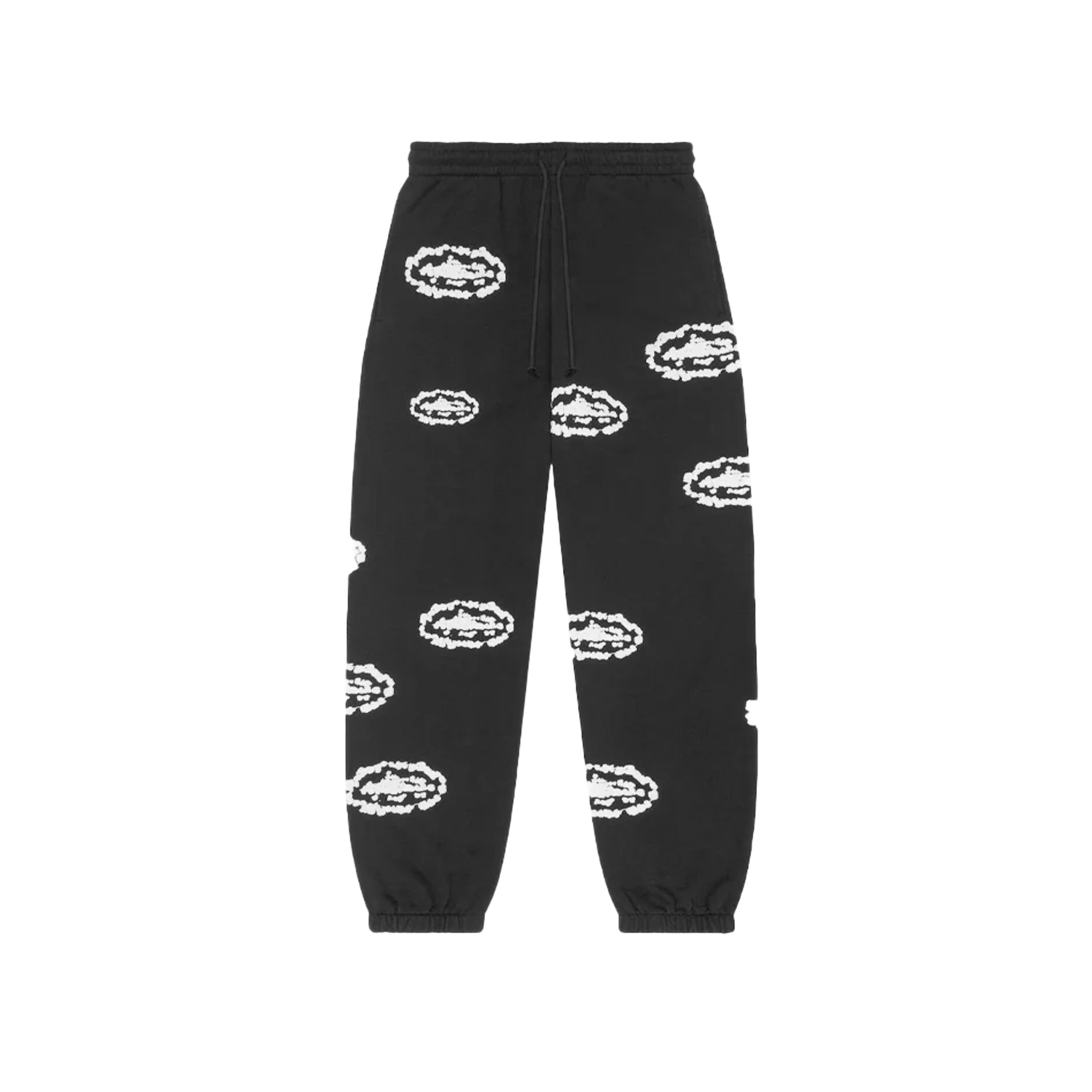 Corteiz x Denim Tears Island Wreath Sweatpants - Black