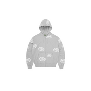 Corteiz x Denim Tears Island Wreath Zip Hoodie - Heather Grey
