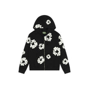 Denim Tears Cotton Wreath Zip Hoodie - Black