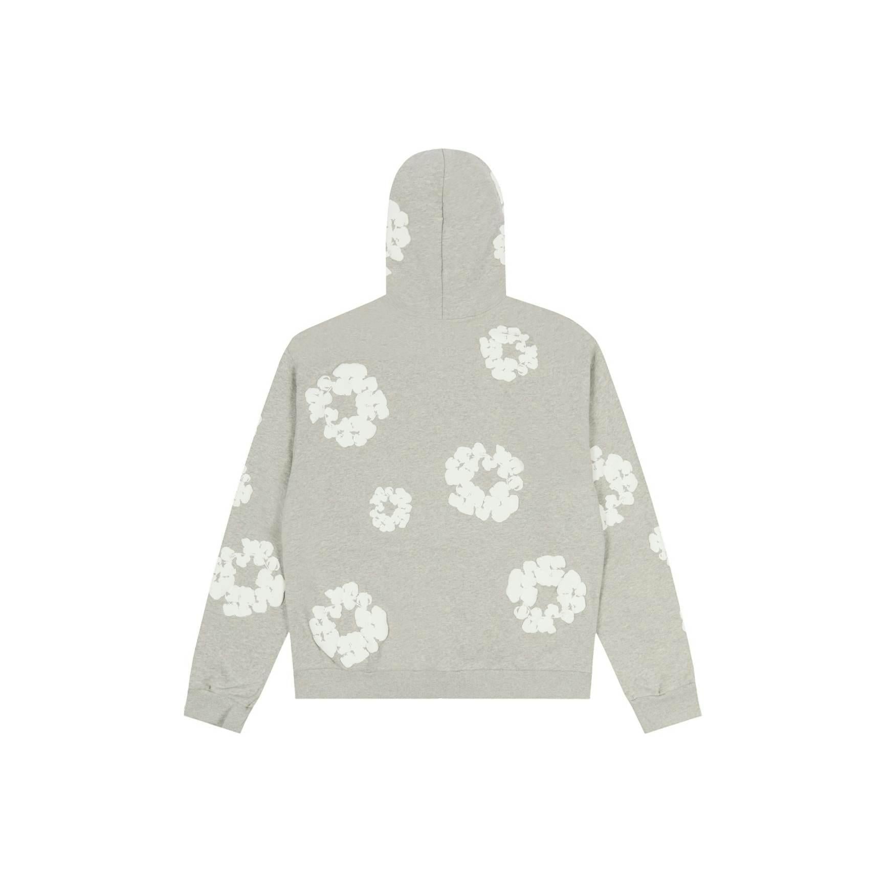 Denim Tears Cotton Wreath Zip Hoodie - Grey