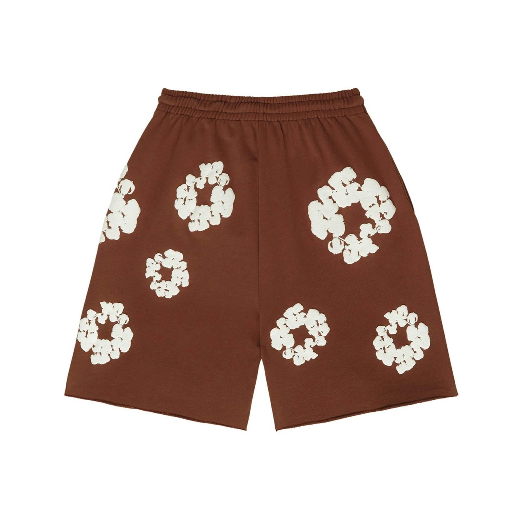 Denim Tears The Cotton Wreath Shorts - Brown
