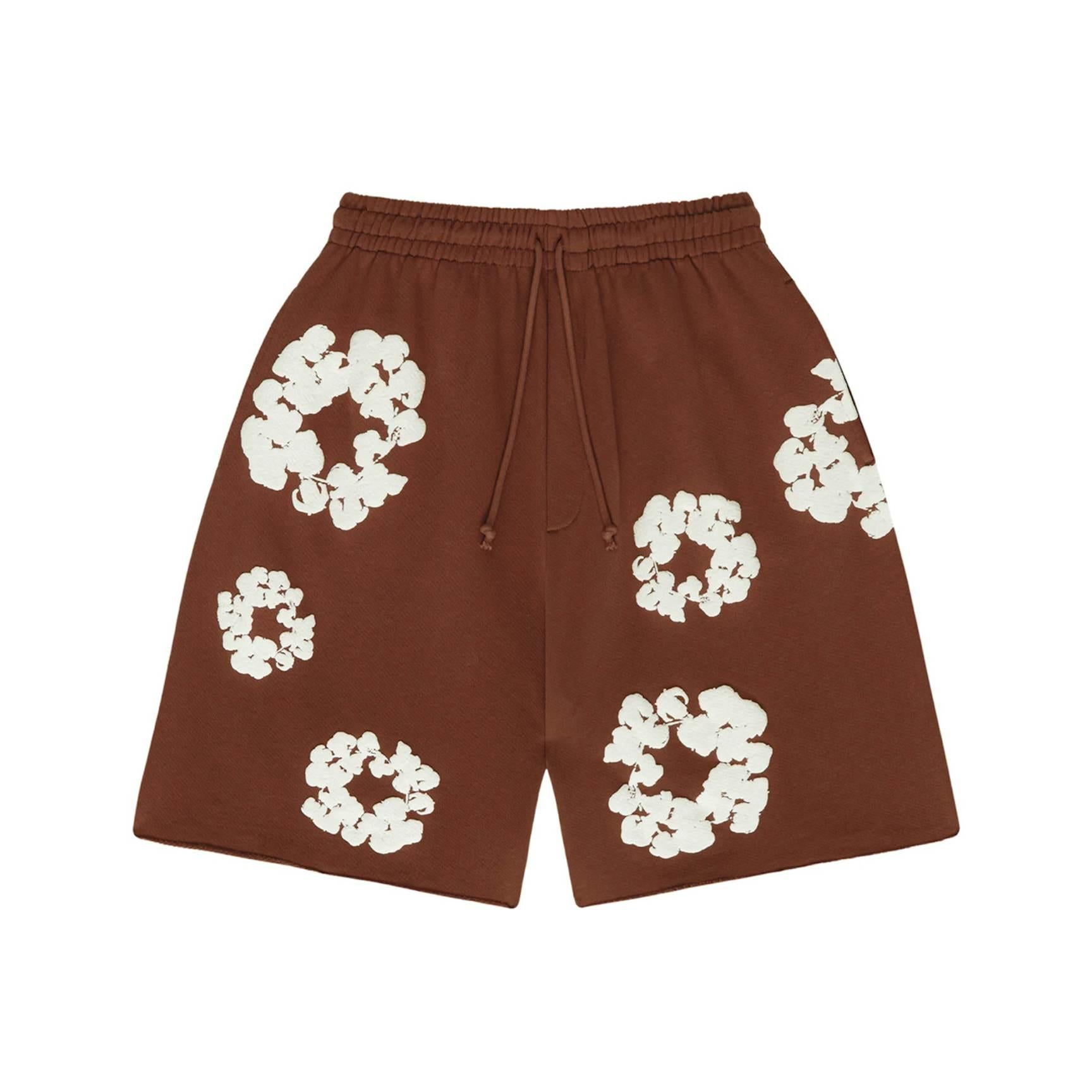 Denim Tears The Cotton Wreath Shorts - Brown