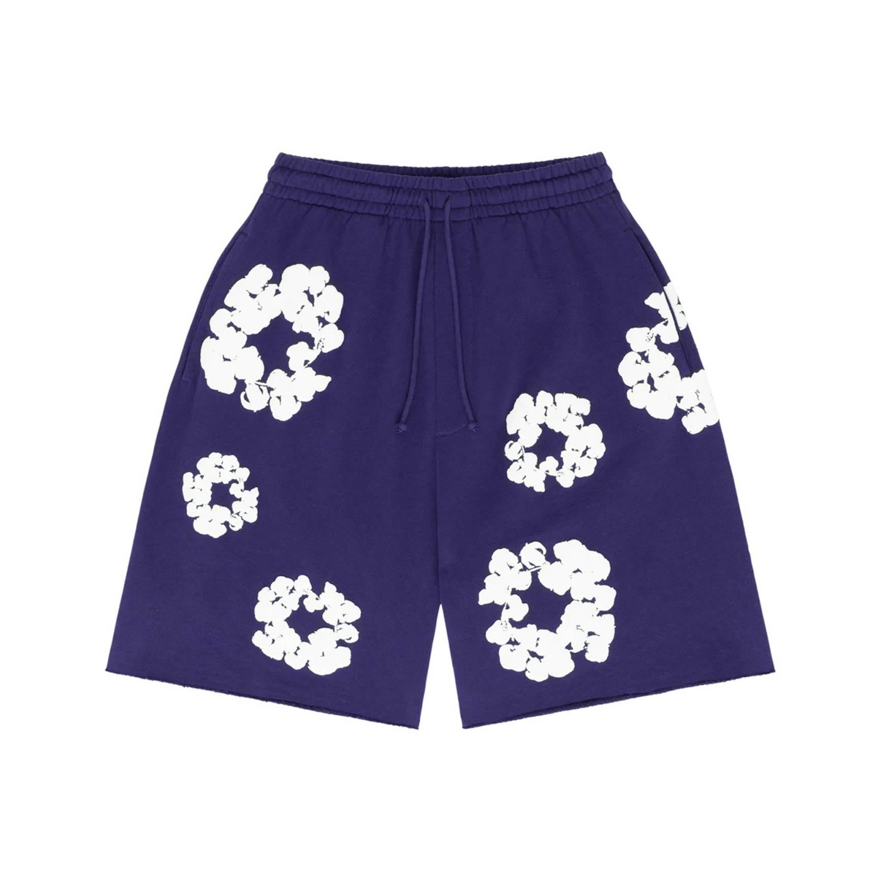 Denim Tears The Cotton Wreath Shorts - Purple