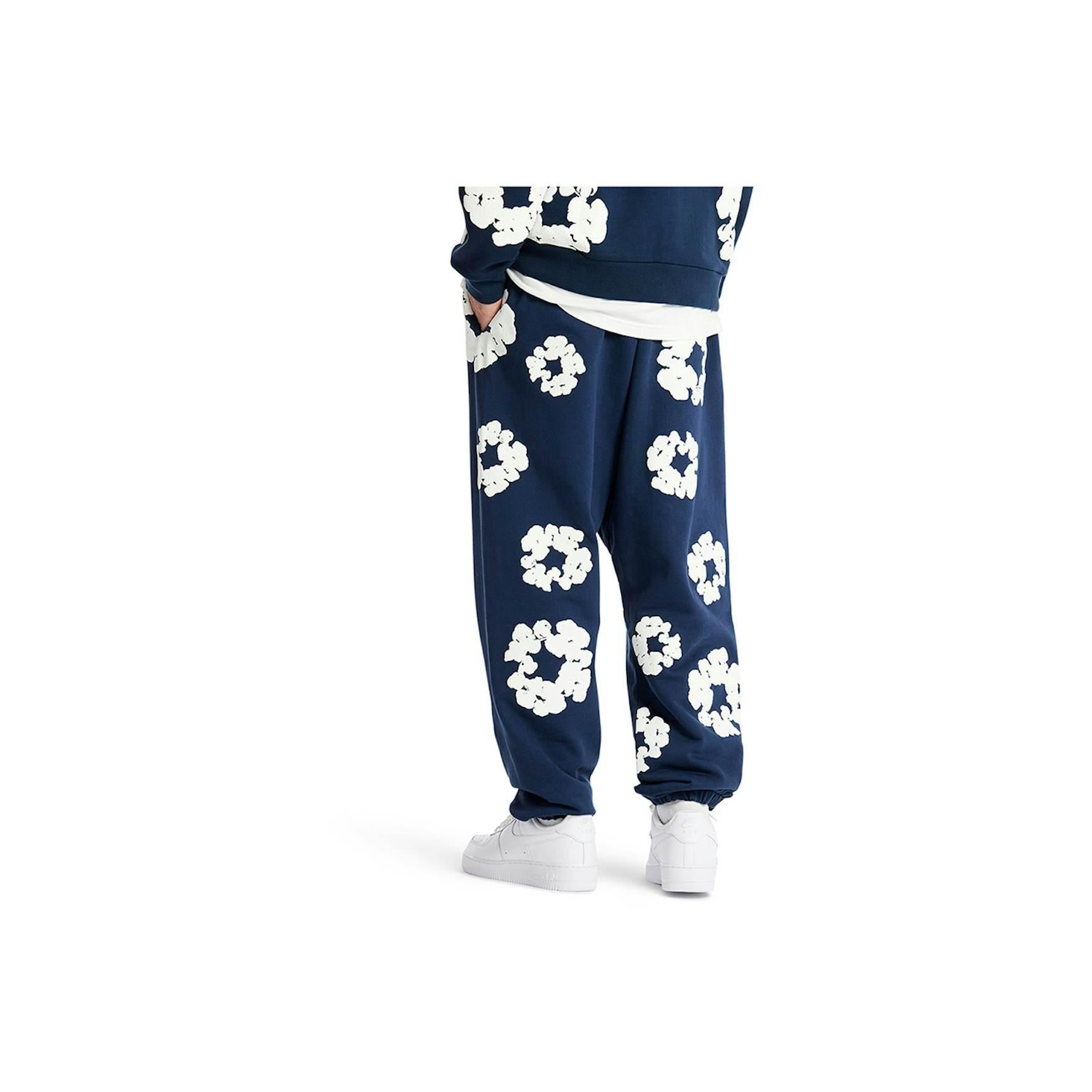 Denim Tears The Cotton Wreath Sweatpants - Navy