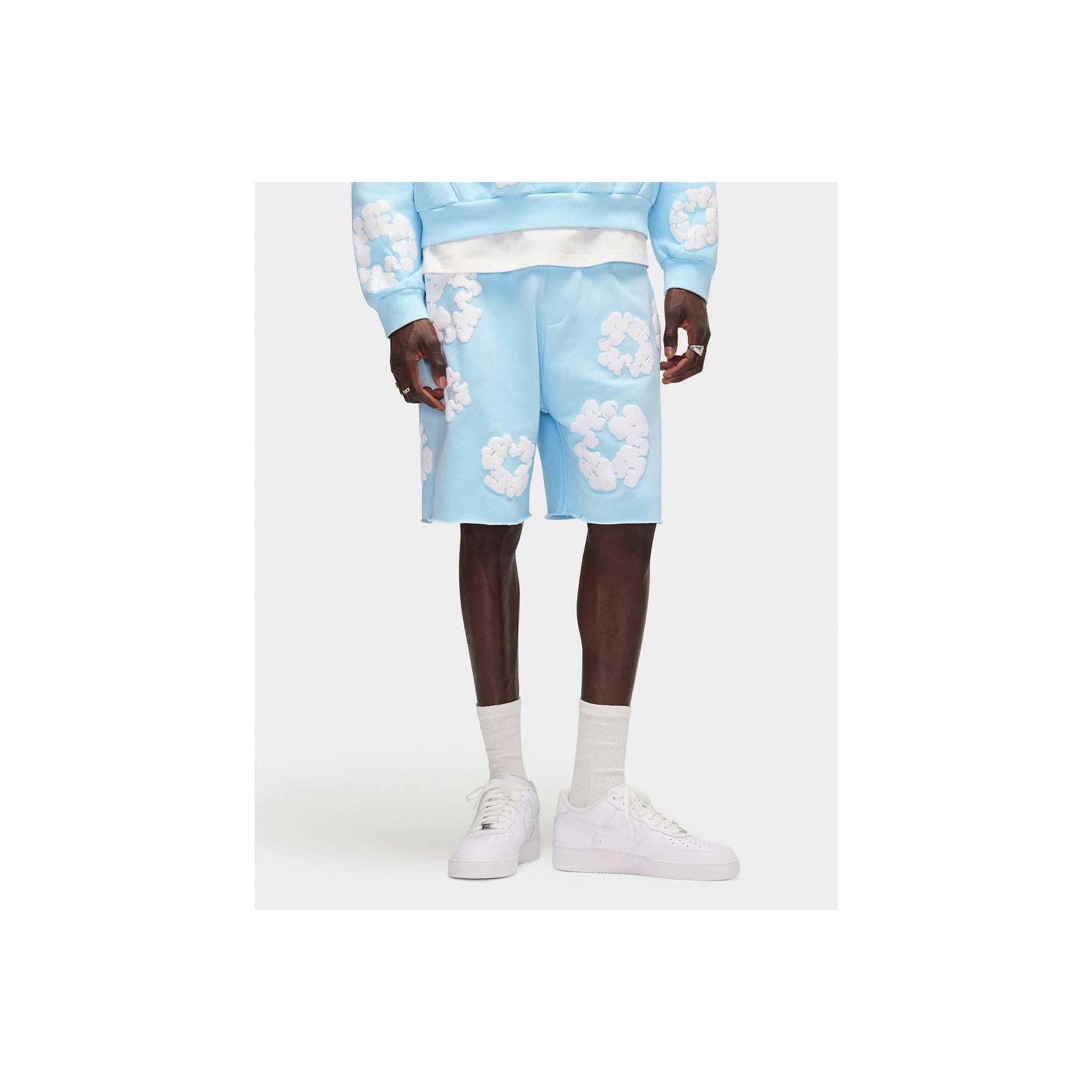 Denim Tears The Cotton Wreath Sweatshorts - Powder Blue