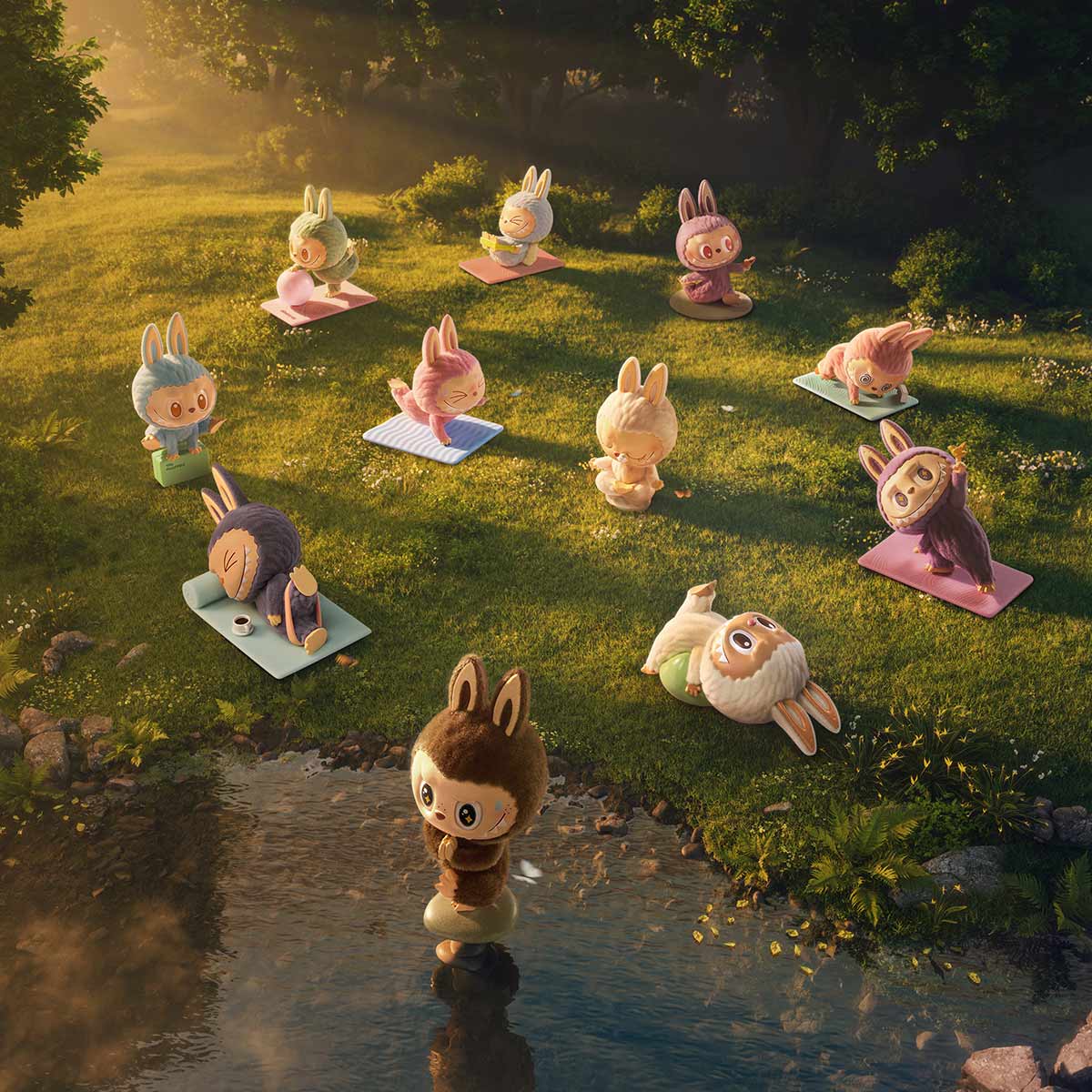 Pop Mart Labubu The Monsters - Lazy Yoga Series