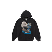 Supreme MM6 Maison Margiela Eagle Zip Up Hooded Sweatshirt - Black