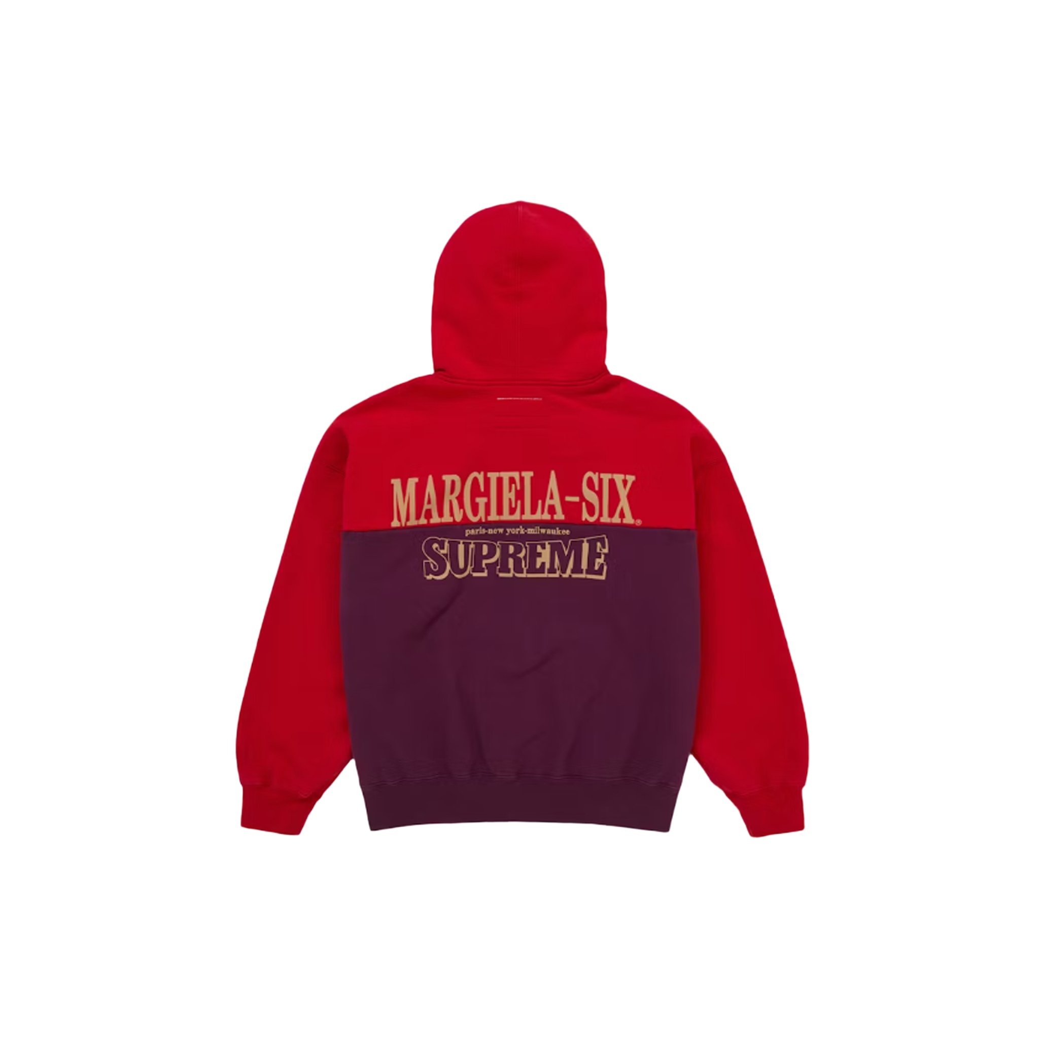 Supreme MM6 Maison Margiela Eagle Zip Up Hooded Sweatshirt - Red