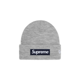 Supreme New Era Box Logo Beanie - Heather Grey