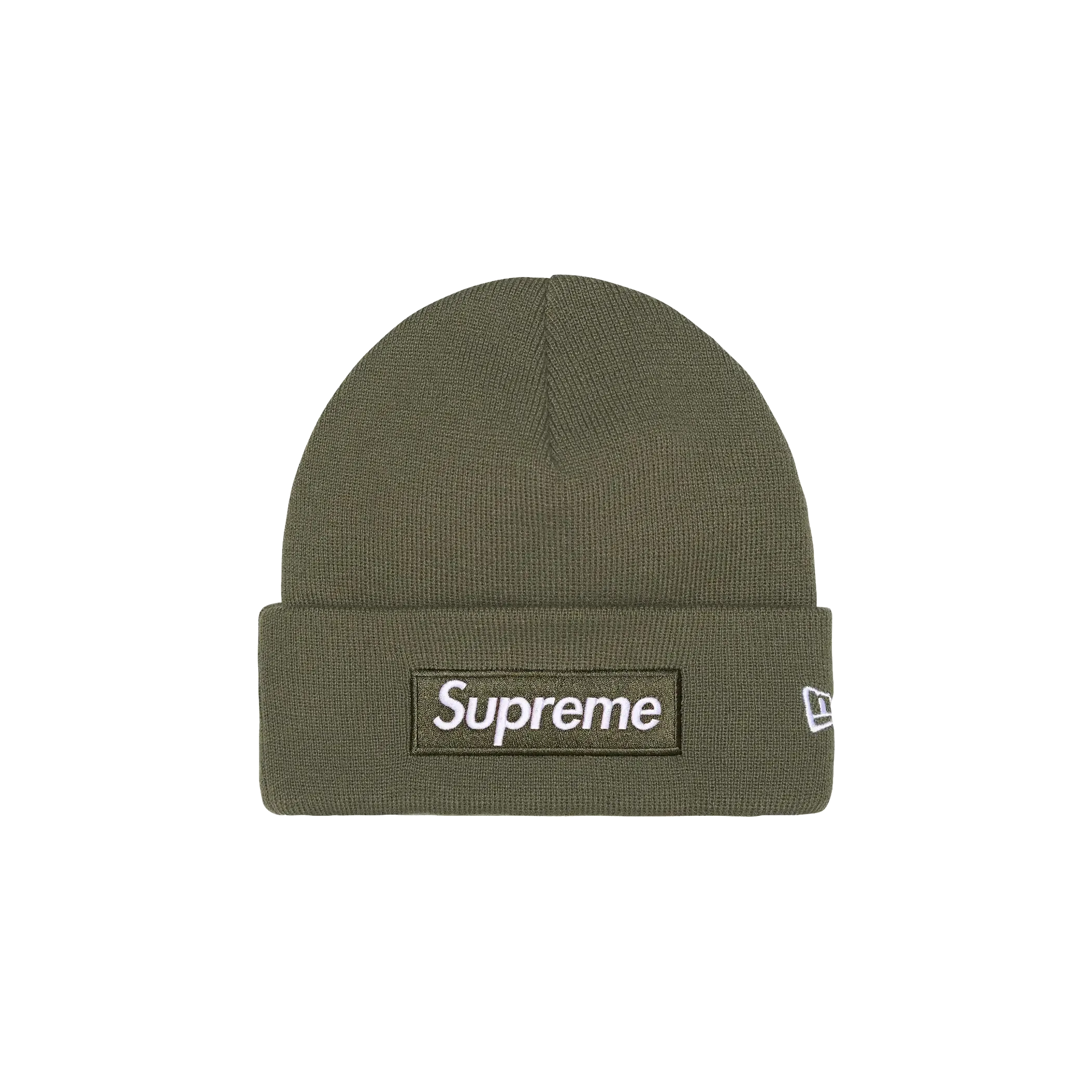 Supreme New Era Box Logo Beanie - Olive