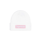 Supreme New Era Box Logo Beanie - White